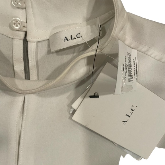 NWT A.L.C. Marina Keyhole Crepe Blouse - Picture 8 of 11